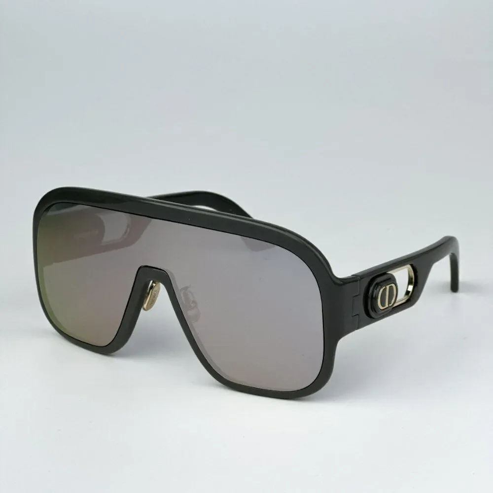 NEW Dior DIORBOBBYSPORT M1U 45A7 Grey Silver Mirror Unisex Mask Sunglasses